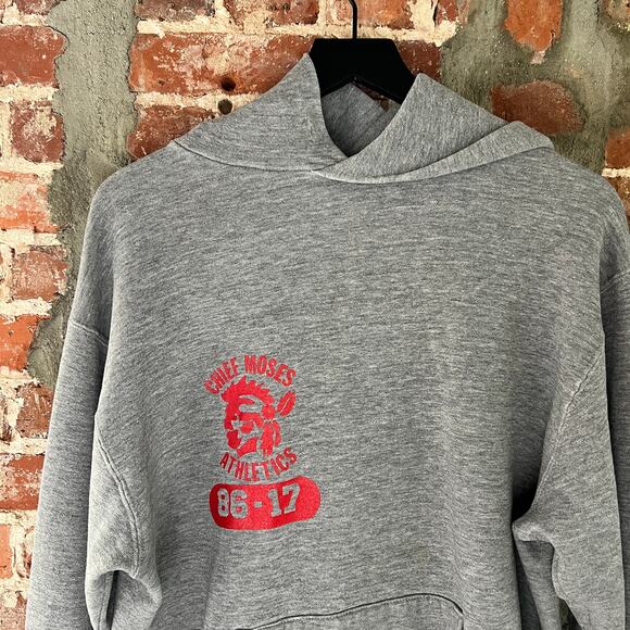 VTG 80s Russell Chief Moses MADE IN USA Men's Gray Hoodie L 22x26 - Picture 1 of 7